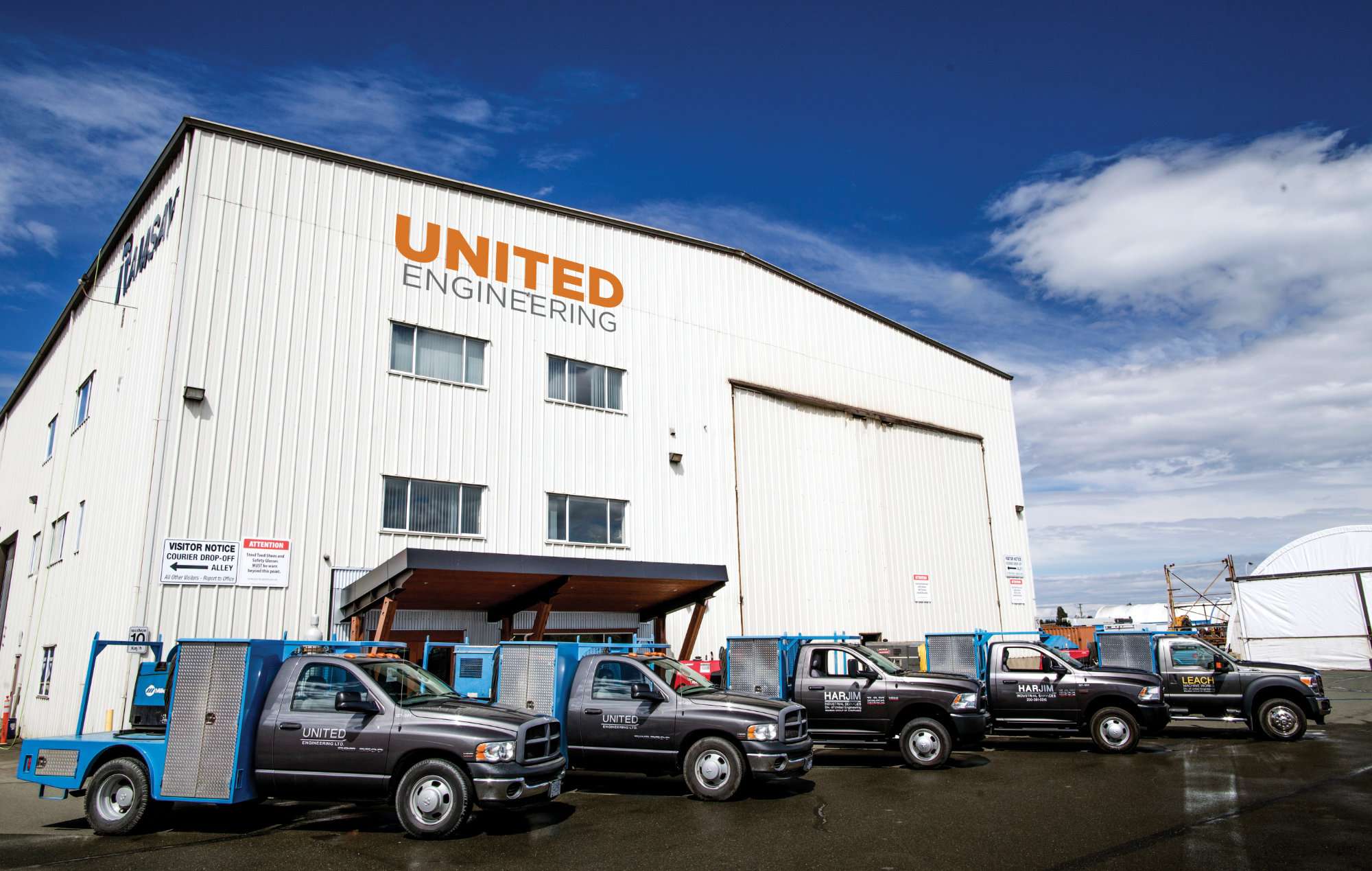 United Engineering Service Rigs – Parked in Front of our Sidney Shop