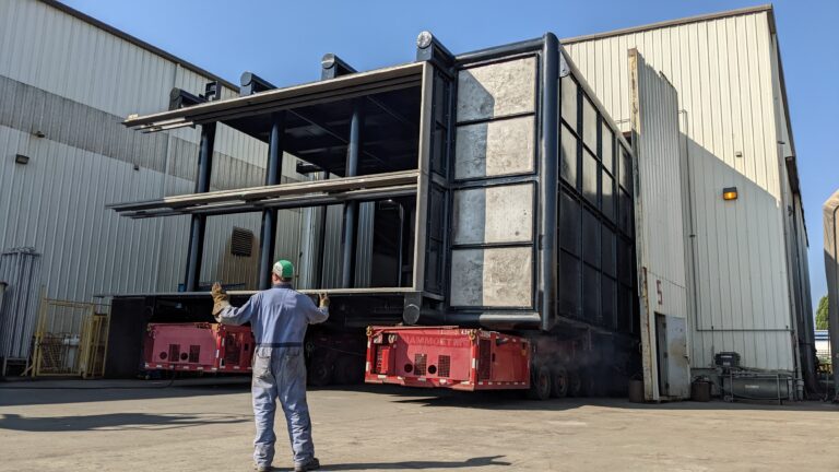 TMP Screen Frame – Moving Out of Bay 4 of Sidney Shop