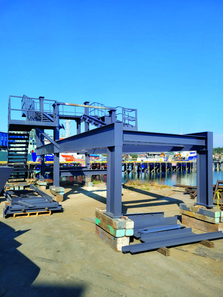 Shaker Table Frame – Waiting to be Loaded onto a Barge from our Victoria Yard