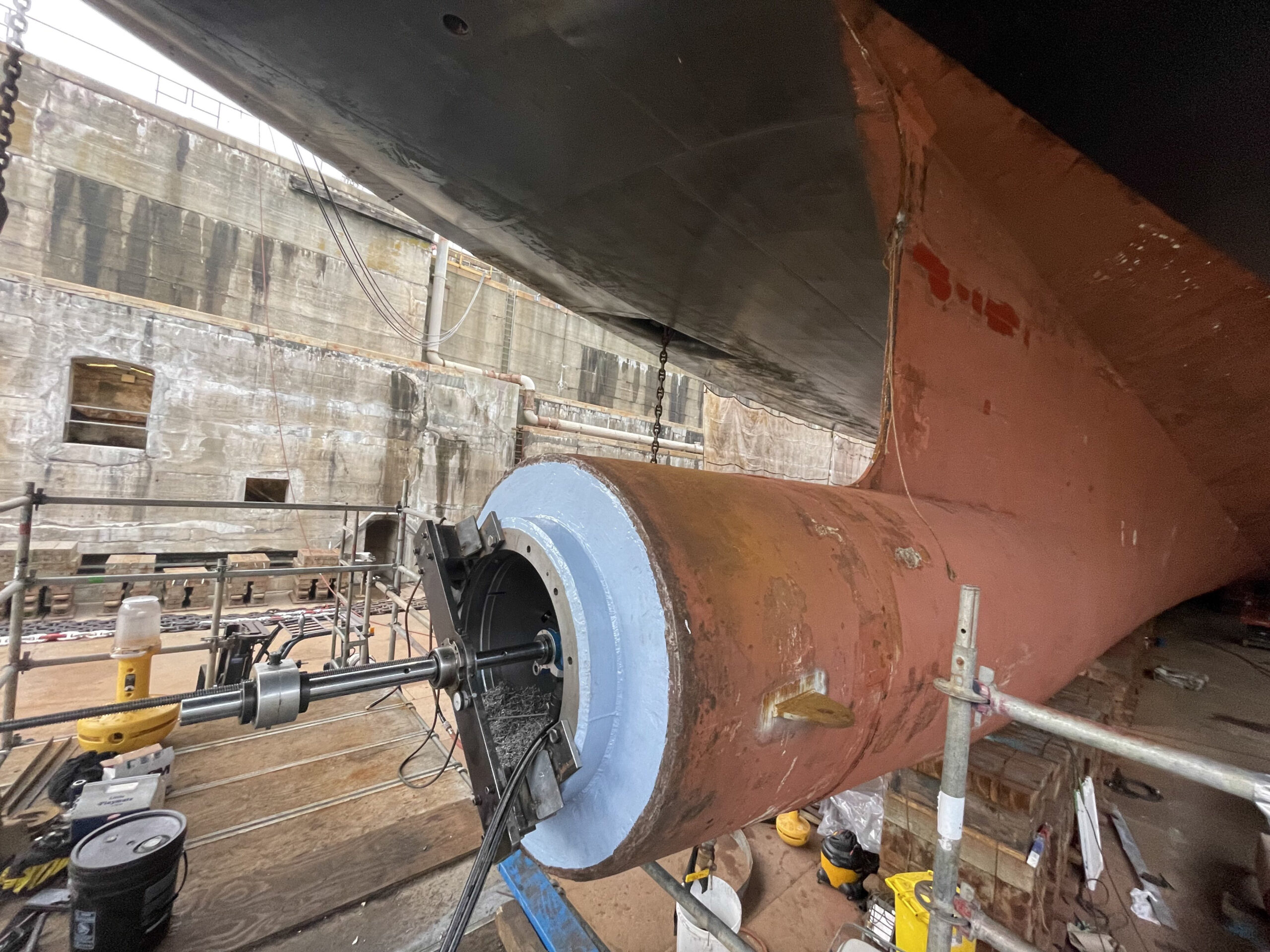 Ferry Tail Shaft – Line Boring at the Esquimalt Graving Dock