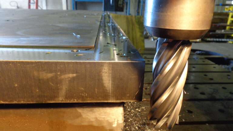 Close up of Penstock Gate – Machining Duplex 2205 Material