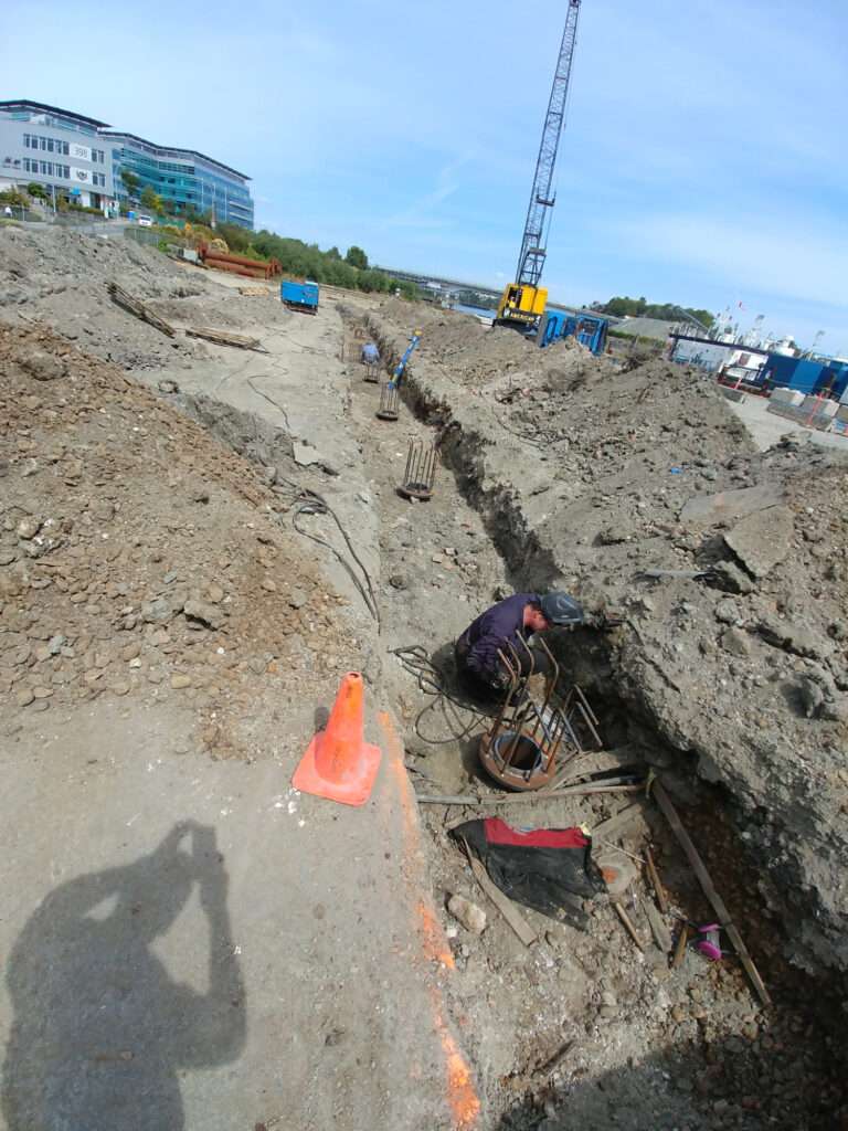 Stacker Reclaimer Foundations – Working installing in trench