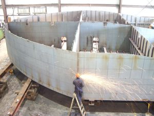 Shell and bulkheads in place.